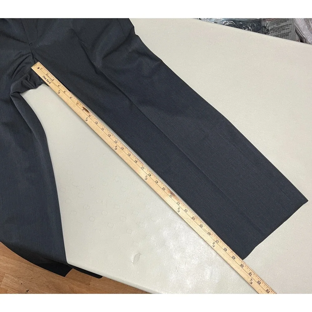 Brooks Brothers Madison Dress Pants Mens 38x30‎ (36x30) Gray Wool Flat Front